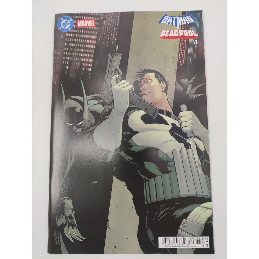 DC Comics Marvel Batman Deadpool 1 Comic Book Nick Dragotta Cover